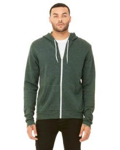Unisex Poly-Cotton Sponge Fleece Full-Zip Hooded Sweatshirt