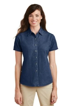 Ladies Short Sleeve Value Denim Shirt