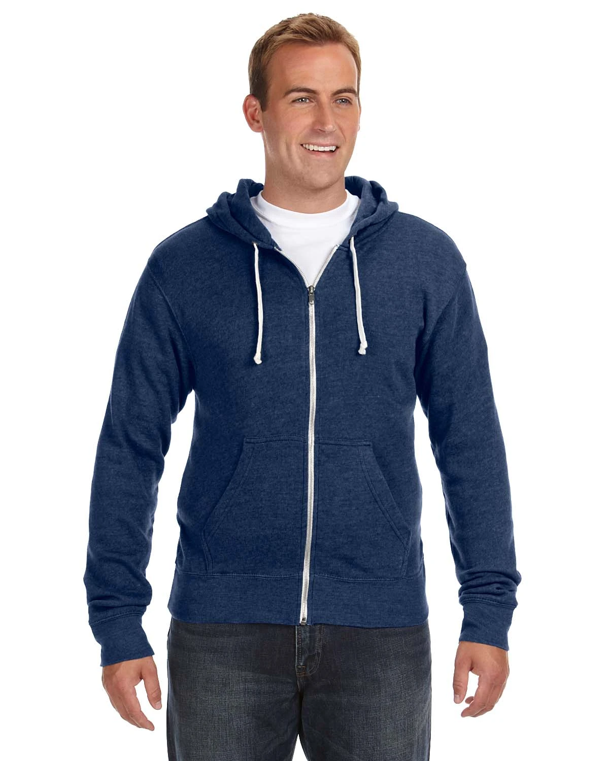 Adult Unisex Triblend Full-Zip Fleece Hood 10 Adult Unisex Triblend Full-Zip Fleece Hood - Image 8