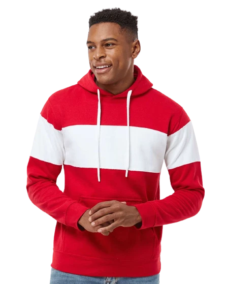 Adult Unisex Varsity Fleece Colorblocked Hooded Sweatshirt 13 Adult Unisex Varsity Fleece Colorblocked Hooded Sweatshirt - Image 11