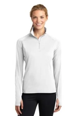 Ladies Sport-Wick Stretch 1/2-Zip Pullover -Jiffyshirts Sales Store 5c60d06e418948