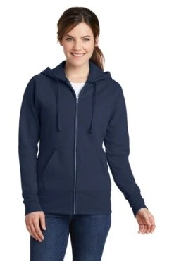 Ladies Core Fleece Full-Zip Hooded Sweatshirt -Jiffyshirts Sales Store 5d2abe5c735f6d