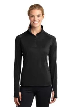 Ladies Sport-Wick Stretch 1/2-Zip Pullover -Jiffyshirts Sales Store 5d863778cda0a7