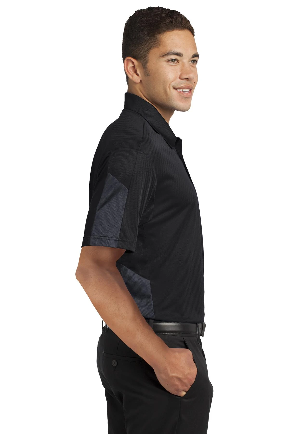 Men's PosiCharge Active Textured Colorblock Polo 5 Men's PosiCharge Active Textured Colorblock Polo - Image 3