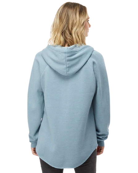 Women’s Lightweight California Wave Wash Hooded Sweatshirt 5 Women’s Lightweight California Wave Wash Hooded Sweatshirt - Image 3
