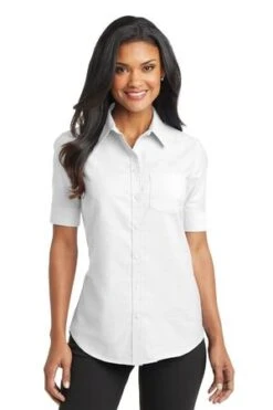 Ladies Short Sleeve SuperPro Oxford Shirt 13 Ladies Short Sleeve SuperPro Oxford Shirt -Jiffyshirts Sales Store 60b830fb36f579