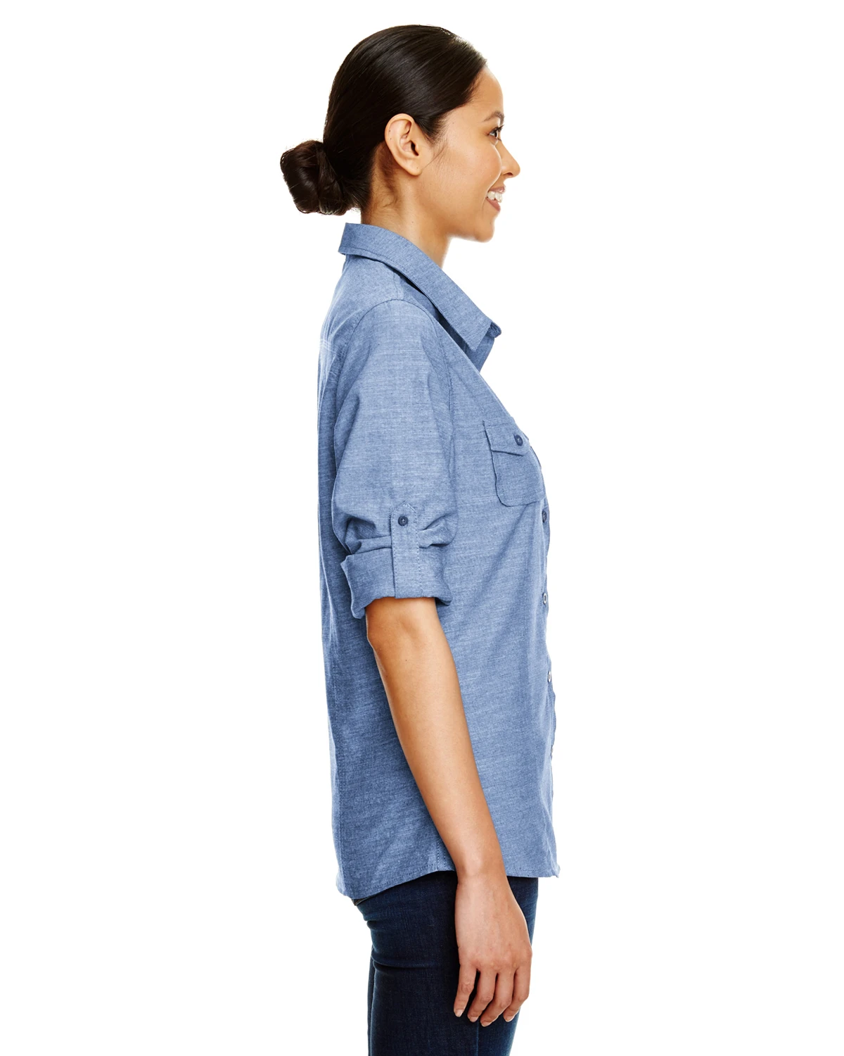 Ladies Chambray Woven Shirt 4 Ladies Chambray Woven Shirt - Image 2