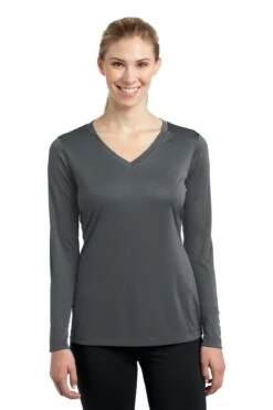 Ladies Long Sleeve PosiCharge Competitor V-Neck Tee 28 Ladies Long Sleeve PosiCharge Competitor V-Neck Tee -Jiffyshirts Sales Store 61b41e280ca578