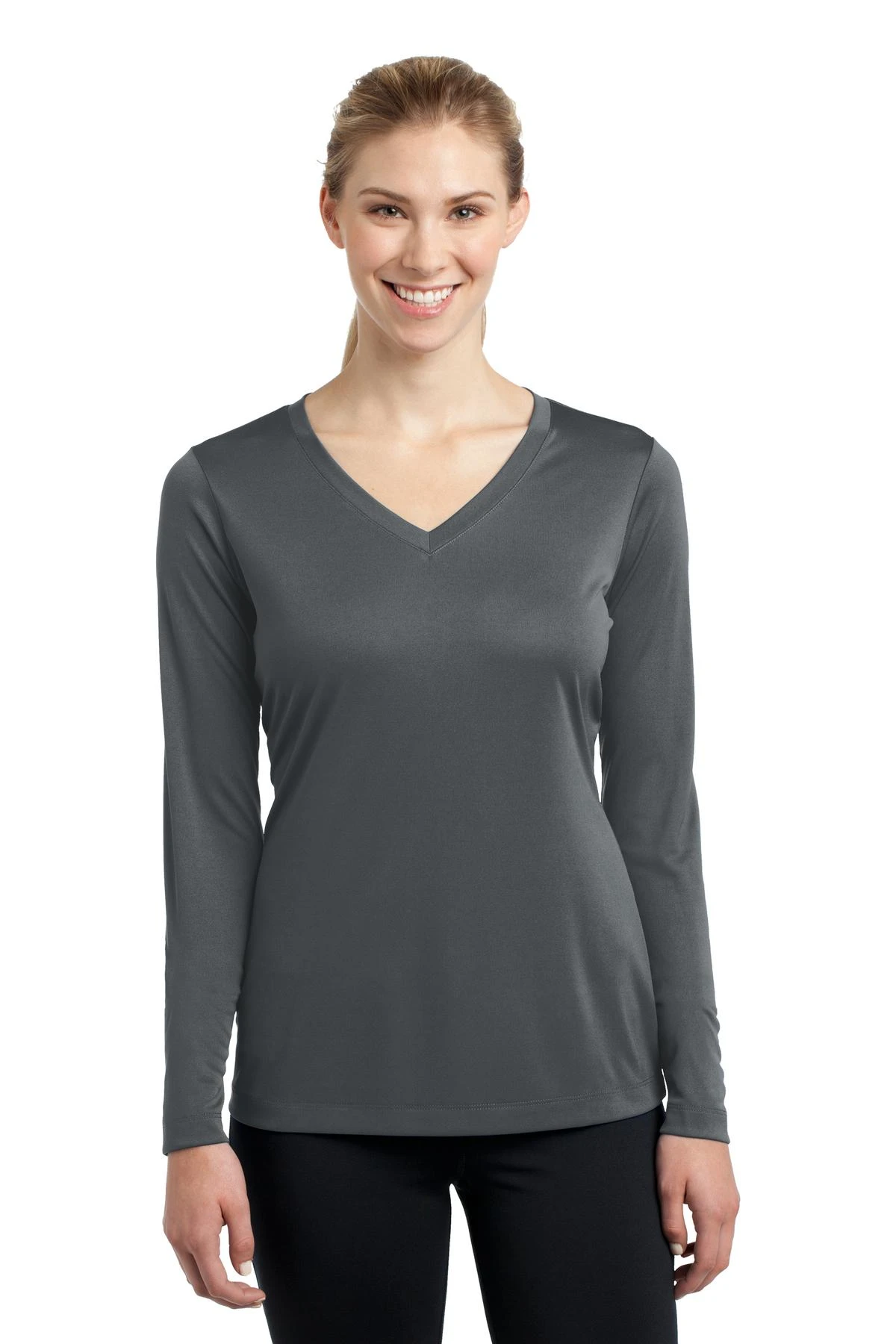 Ladies Long Sleeve PosiCharge Competitor V-Neck Tee 9 Ladies Long Sleeve PosiCharge Competitor V-Neck Tee - Image 7