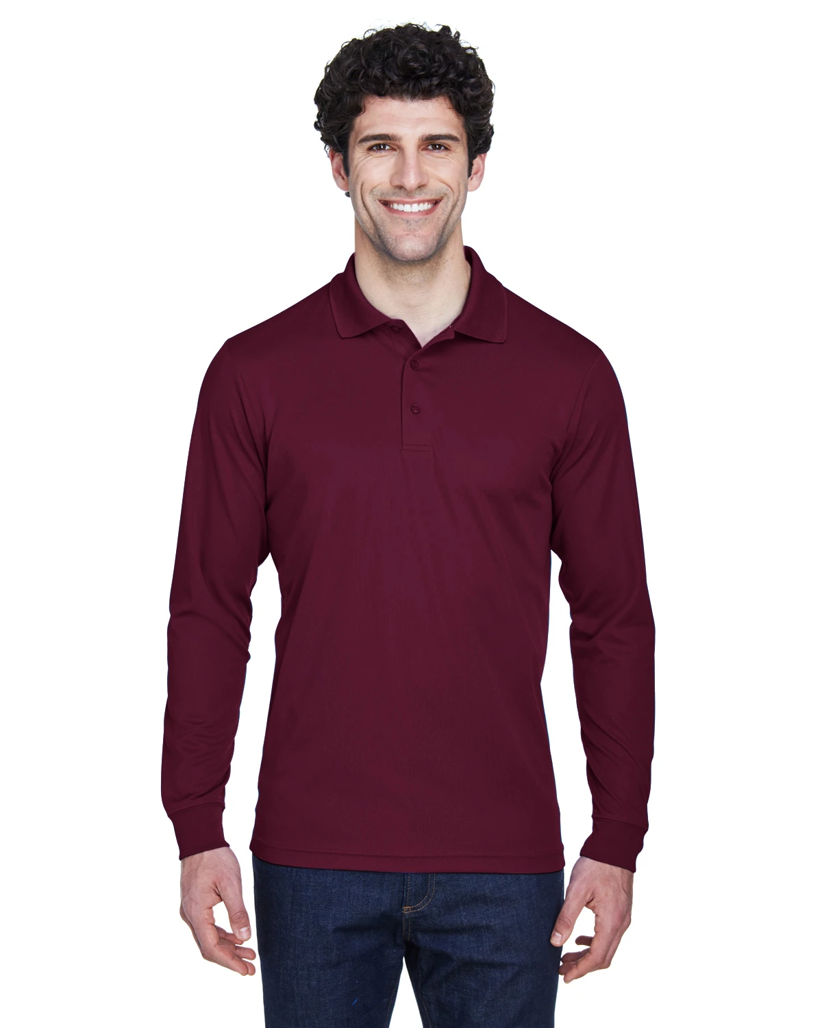 Men's Pinnacle Performance Long-Sleeve Piqué Polo 11 Men's Pinnacle Performance Long-Sleeve Piqué Polo - Image 9