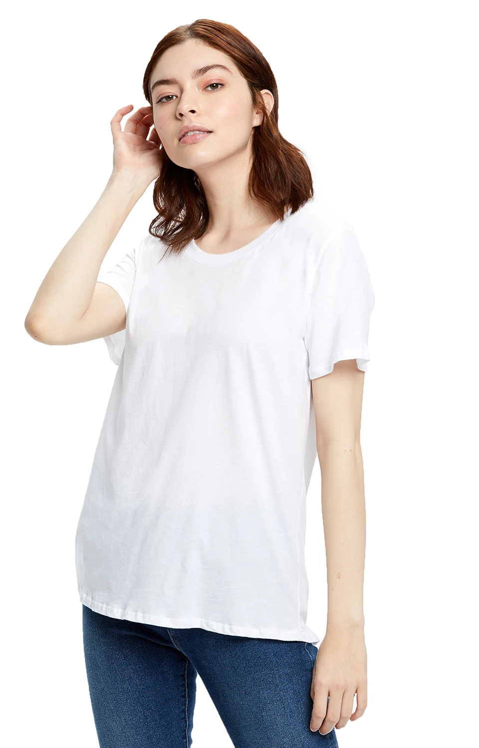 Ladies' Short-Sleeve Loose Fit Boyfriend Tee 6 Ladies' Short-Sleeve Loose Fit Boyfriend Tee - Image 4