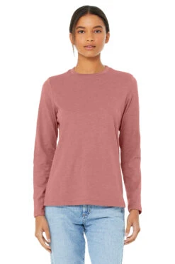 Ladies' Jersey Long-Sleeve T-Shirt 28 Ladies' Jersey Long-Sleeve T-Shirt -Jiffyshirts Sales Store 6500 Heather Mauve 1
