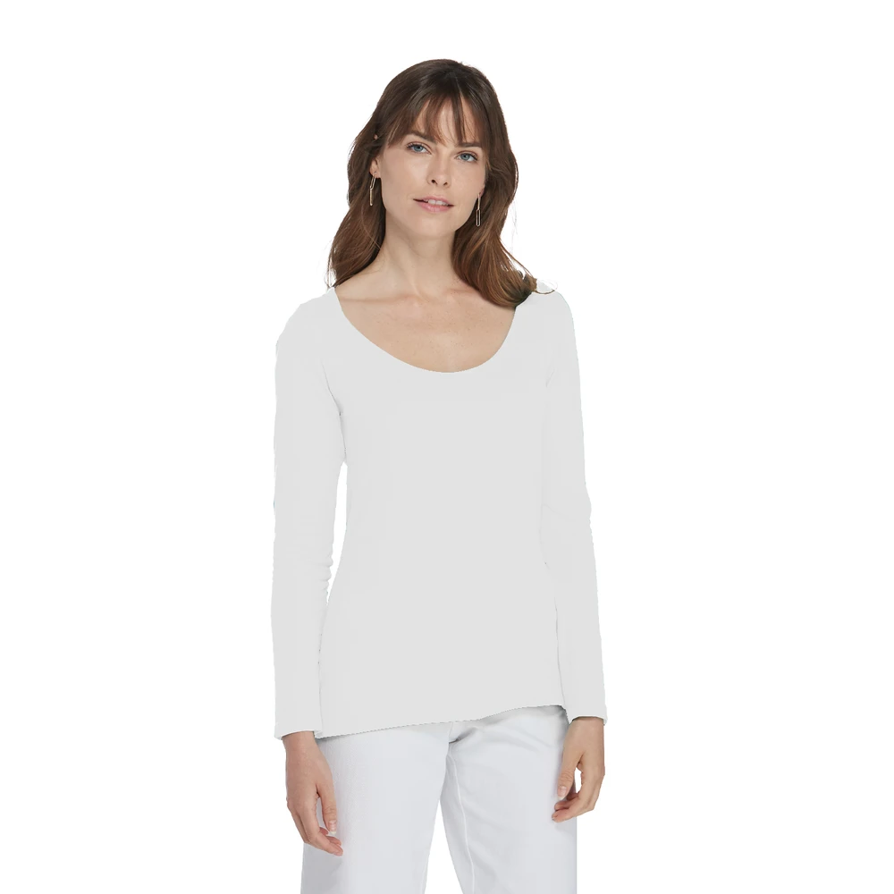 Platinum Ladies CVC Long Sleeve Scoop Neck Tee 8 Platinum Ladies CVC Long Sleeve Scoop Neck Tee - Image 6