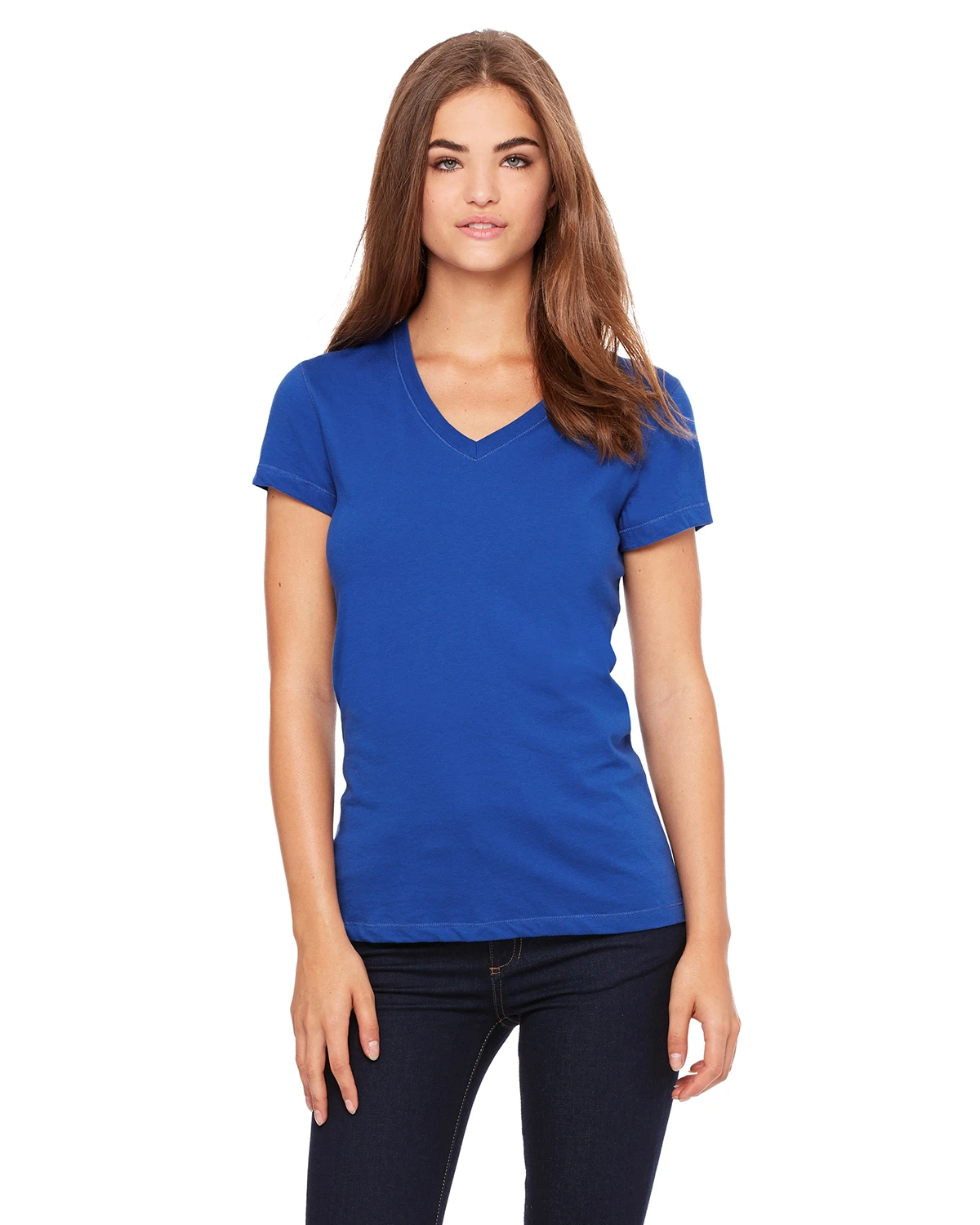 Ladies' Jersey Short-Sleeve V-Neck T-Shirt 11 Ladies' Jersey Short-Sleeve V-Neck T-Shirt - Image 9