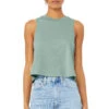 Ladies' Racerback Cropped Tank 1 Ladies' Racerback Cropped Tank -Jiffyshirts Sales Store 6682 Heather Dusty Blue 1
