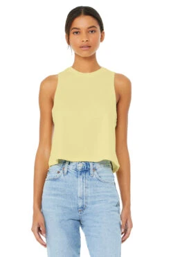 Ladies' Racerback Cropped Tank 31 Ladies' Racerback Cropped Tank -Jiffyshirts Sales Store 6682 Heather French Vanilla 1