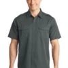 Stain-Release Short Sleeve Twill Shirt -Jiffyshirts Sales Store 67449b8f0c6bb5