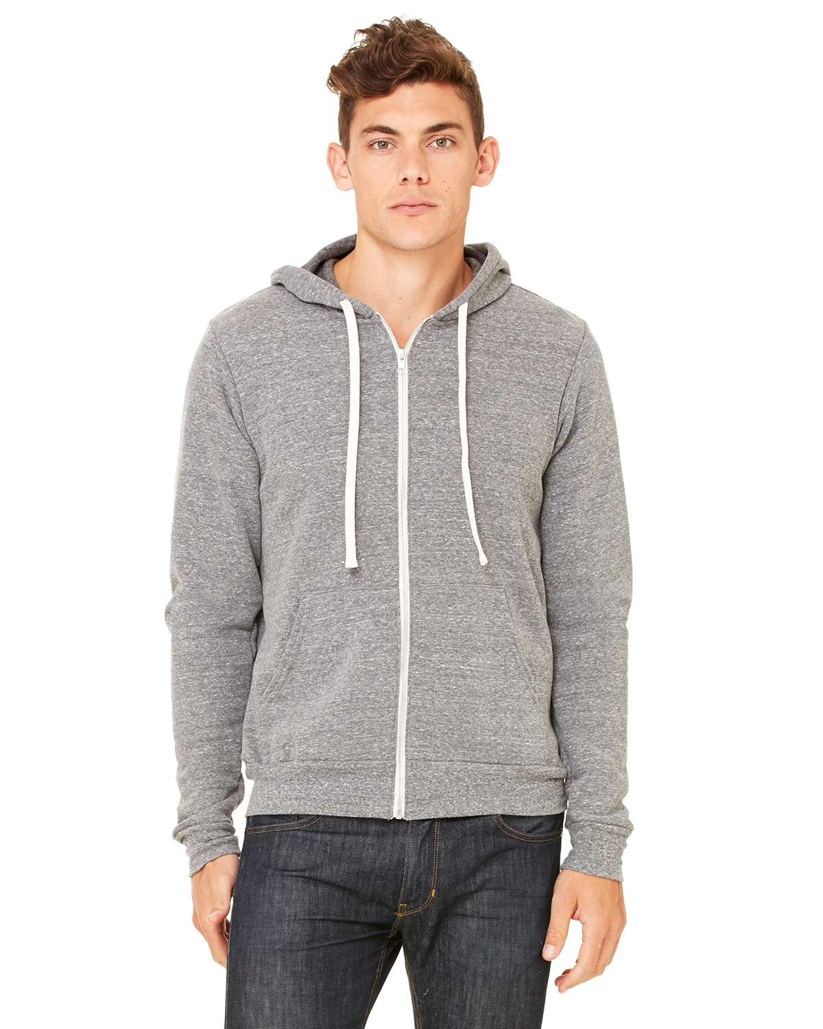 Unisex Triblend Sponge Fleece Full-Zip Hoodie 7 Unisex Triblend Sponge Fleece Full-Zip Hoodie - Image 5