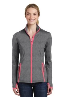 Ladies Sport-Wick Stretch Contrast Full-Zip Jacket -Jiffyshirts Sales Store 67db861a9ba9f0