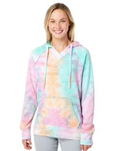 Women’s Courtney Burnout V-Notch Hooded Sweatshirt