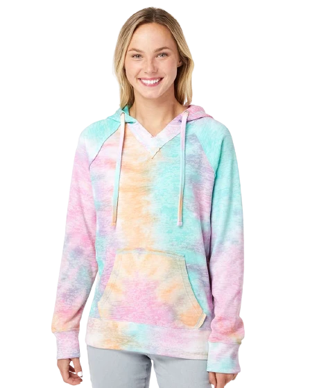 Women’s Courtney Burnout V-Notch Hooded Sweatshirt 3 Women’s Courtney Burnout V-Notch Hooded Sweatshirt