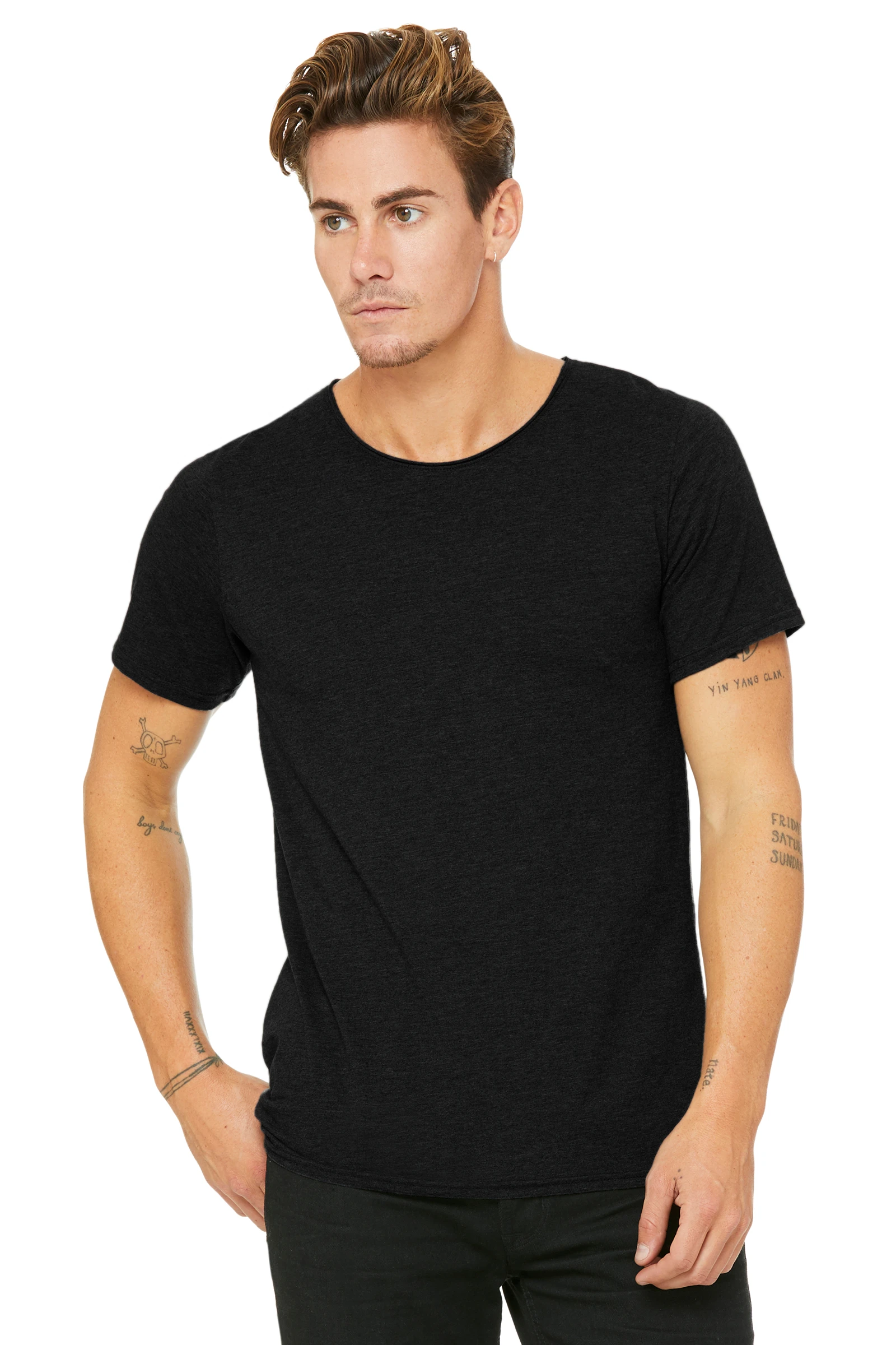 Men's Jersey Raw Neck T-Shirt 9 Men's Jersey Raw Neck T-Shirt - Image 7