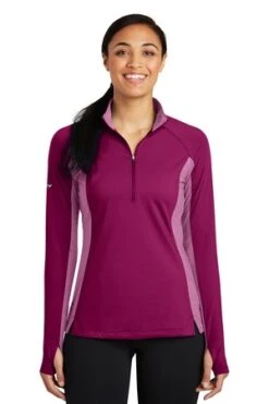Ladies Sport-Wick Stretch Contrast 1/2-Zip Pullover -Jiffyshirts Sales Store 69425aebd466a8