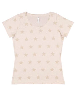 Women's Star Print Scoop Neck T-Shirt