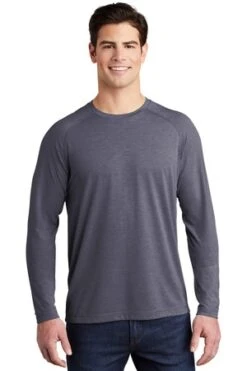 Unisex PosiCharge Long Sleeve Tri-Blend Wicking Raglan Tee -Jiffyshirts Sales Store 6a4e2577527d11