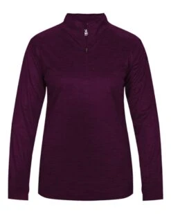 BADGER Women’s Tonal Blend Quarter-Zip Pullover -Jiffyshirts Sales Store 6aacea23837685