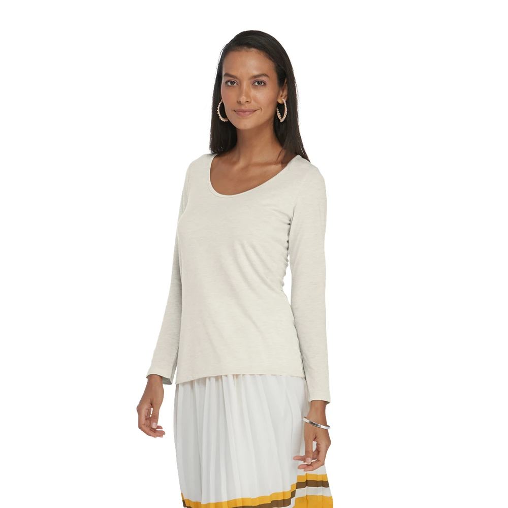 Platinum Ladies Tri-Blend Long Sleeve Scoop Neck Tee 8 Platinum Ladies Tri-Blend Long Sleeve Scoop Neck Tee - Image 6