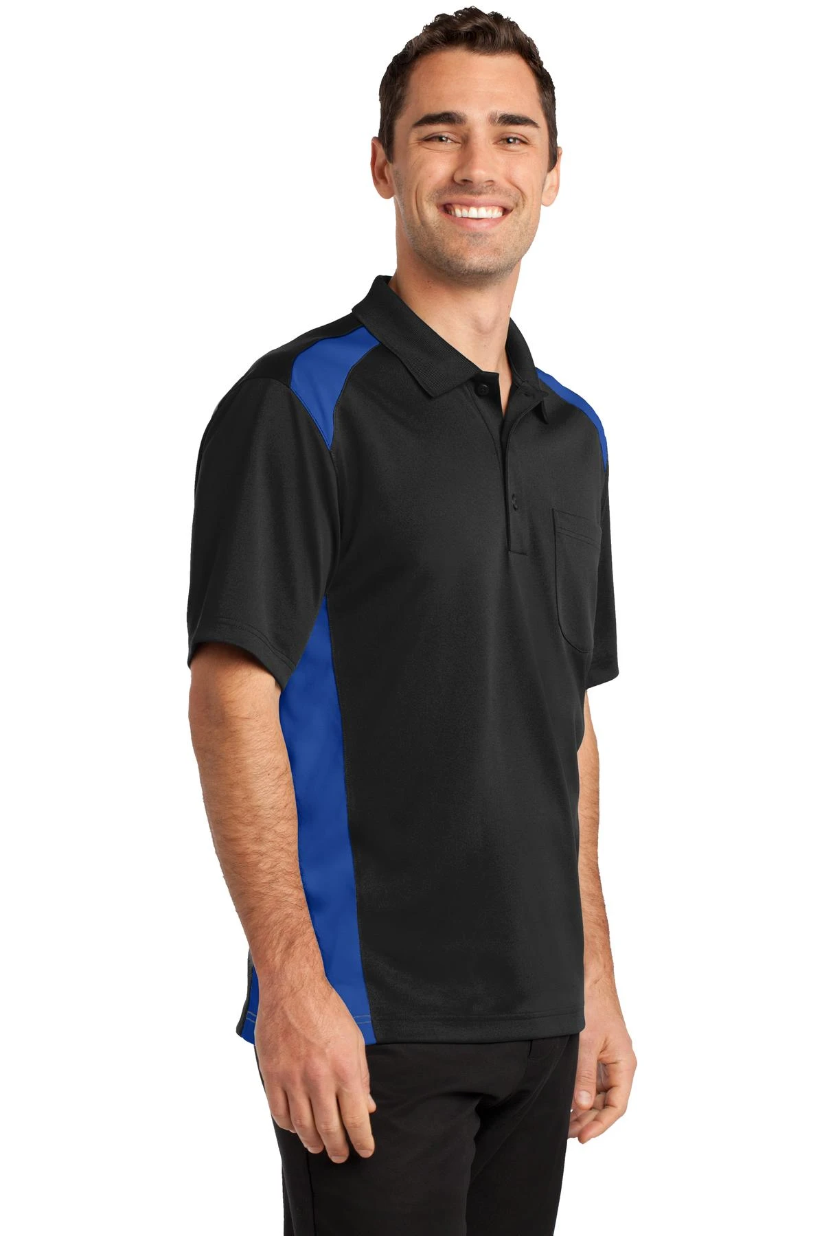 Select Snag-Proof Two Way Colorblock Pocket Polo 5 Select Snag-Proof Two Way Colorblock Pocket Polo - Image 3