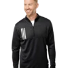 ADIDAS Adult Unisex 3-Stripes Double Knit Quarter-Zip Pullover 2 ADIDAS Adult Unisex 3-Stripes Double Knit Quarter-Zip Pullover -Jiffyshirts Sales Store 6cee57356a82e2