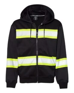 Enhanced Visibility Full-Zip Hooded Sweatshirt