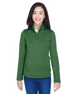 Ladies' Newbury Mélange Fleece Quarter-Zip -Jiffyshirts Sales Store 6e175cc62598c9