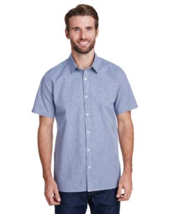 Mens Microcheck Gingham Short-Sleeve Cotton Shirt -Jiffyshirts Sales Store 6e461af2b36415