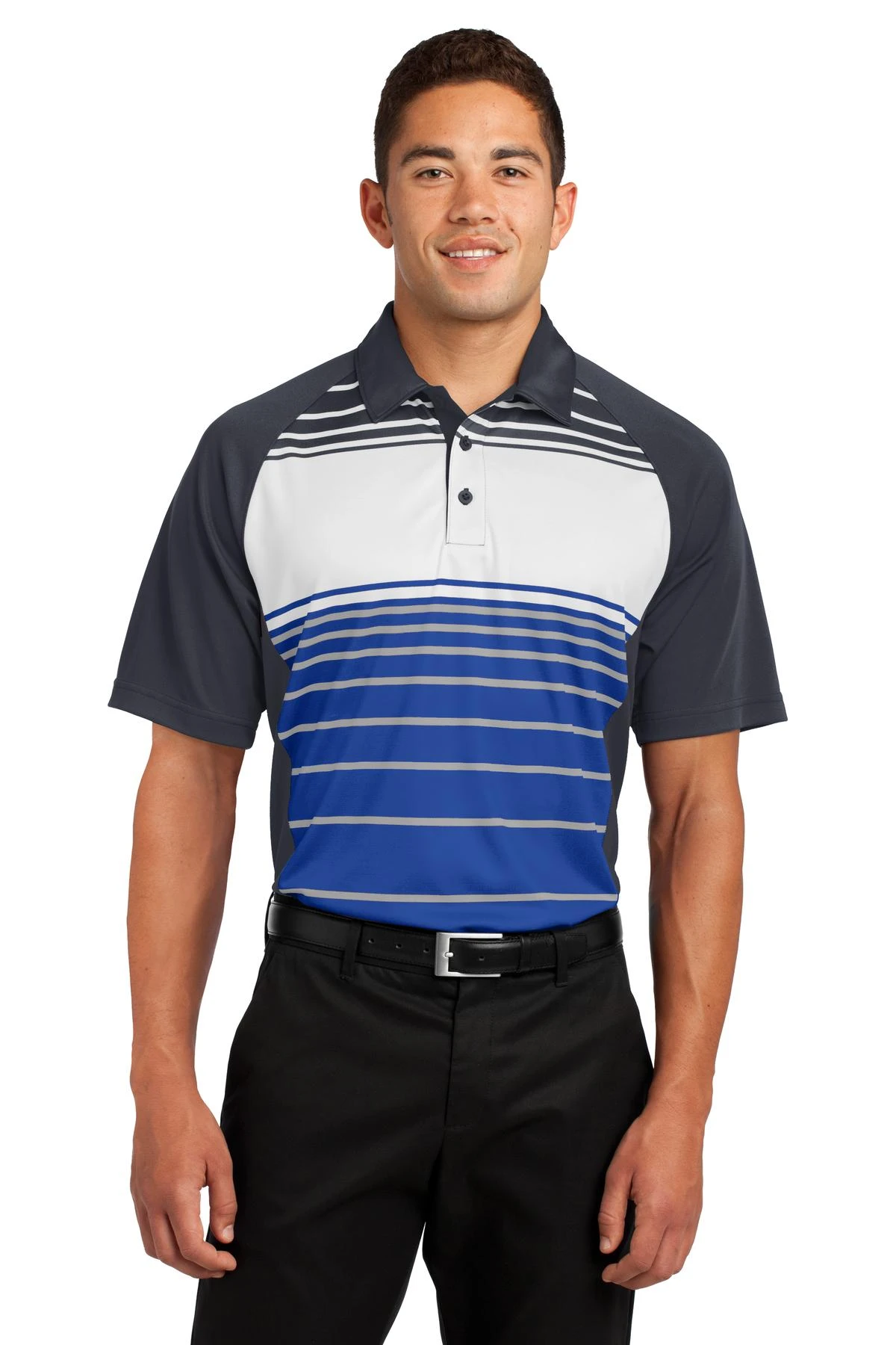 Men's Dry Zone Sublimated Stripe Polo 6 Men's Dry Zone Sublimated Stripe Polo - Image 4
