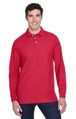 Men's Pima Piqué Long-Sleeve Polo 16 Men's Pima Piqué Long-Sleeve Polo -Jiffyshirts Sales Store 6f169d08ab6a6d