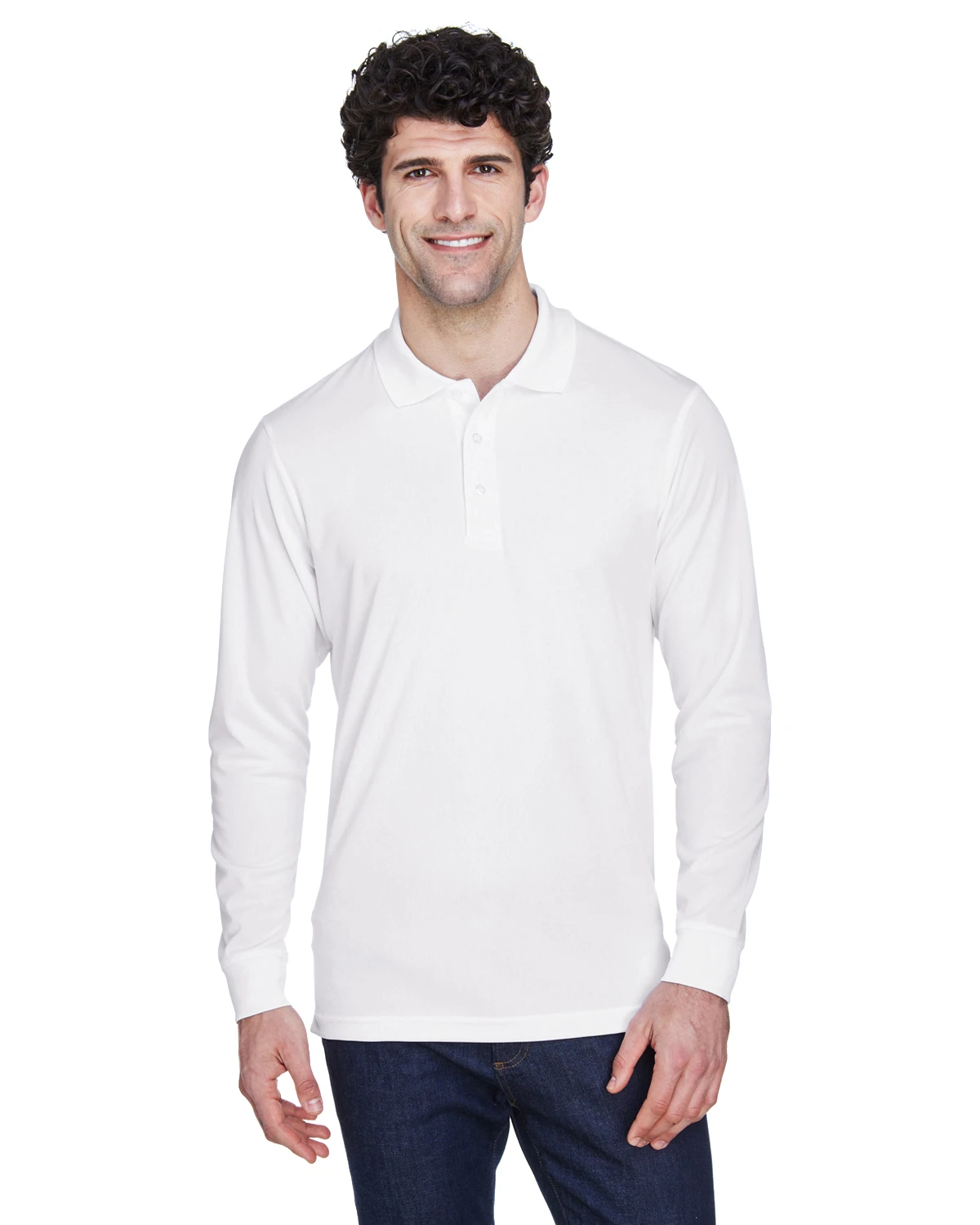 Men's Pinnacle Performance Long-Sleeve Piqué Polo 6 Men's Pinnacle Performance Long-Sleeve Piqué Polo - Image 4
