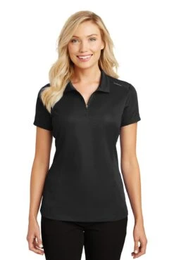 Ladies Pinpoint Mesh Zip Polo -Jiffyshirts Sales Store 70a9e857f7c0e3
