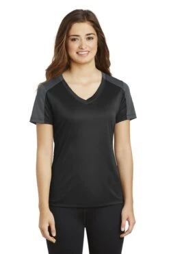 Ladies PosiCharge Competitor Sleeve-Blocked V-Neck Tee 19 Ladies PosiCharge Competitor Sleeve-Blocked V-Neck Tee -Jiffyshirts Sales Store 70aec2d158a148