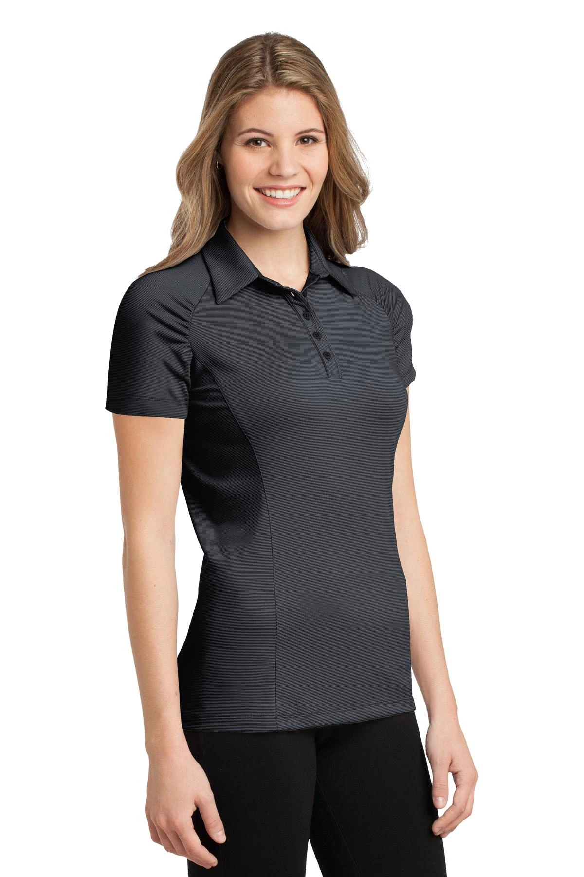 Ladies Fine Stripe Performance Polo 5 Ladies Fine Stripe Performance Polo - Image 3