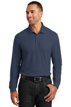 Adult Long Sleeve Core Classic Pique Polo -Jiffyshirts Sales Store 7132b0eebf3c10