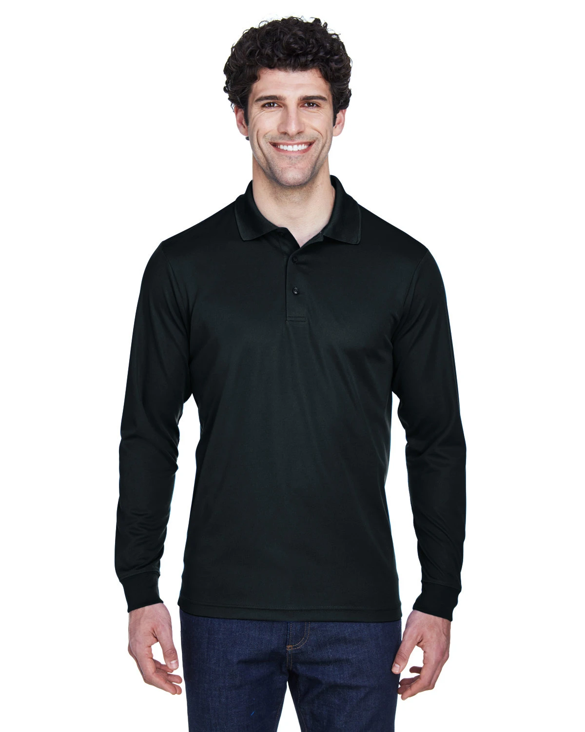 Men's Pinnacle Performance Long-Sleeve Piqué Polo 8 Men's Pinnacle Performance Long-Sleeve Piqué Polo - Image 6