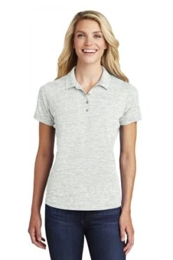 Ladies PosiCharge Electric Heather Polo -Jiffyshirts Sales Store 73e86b61196476