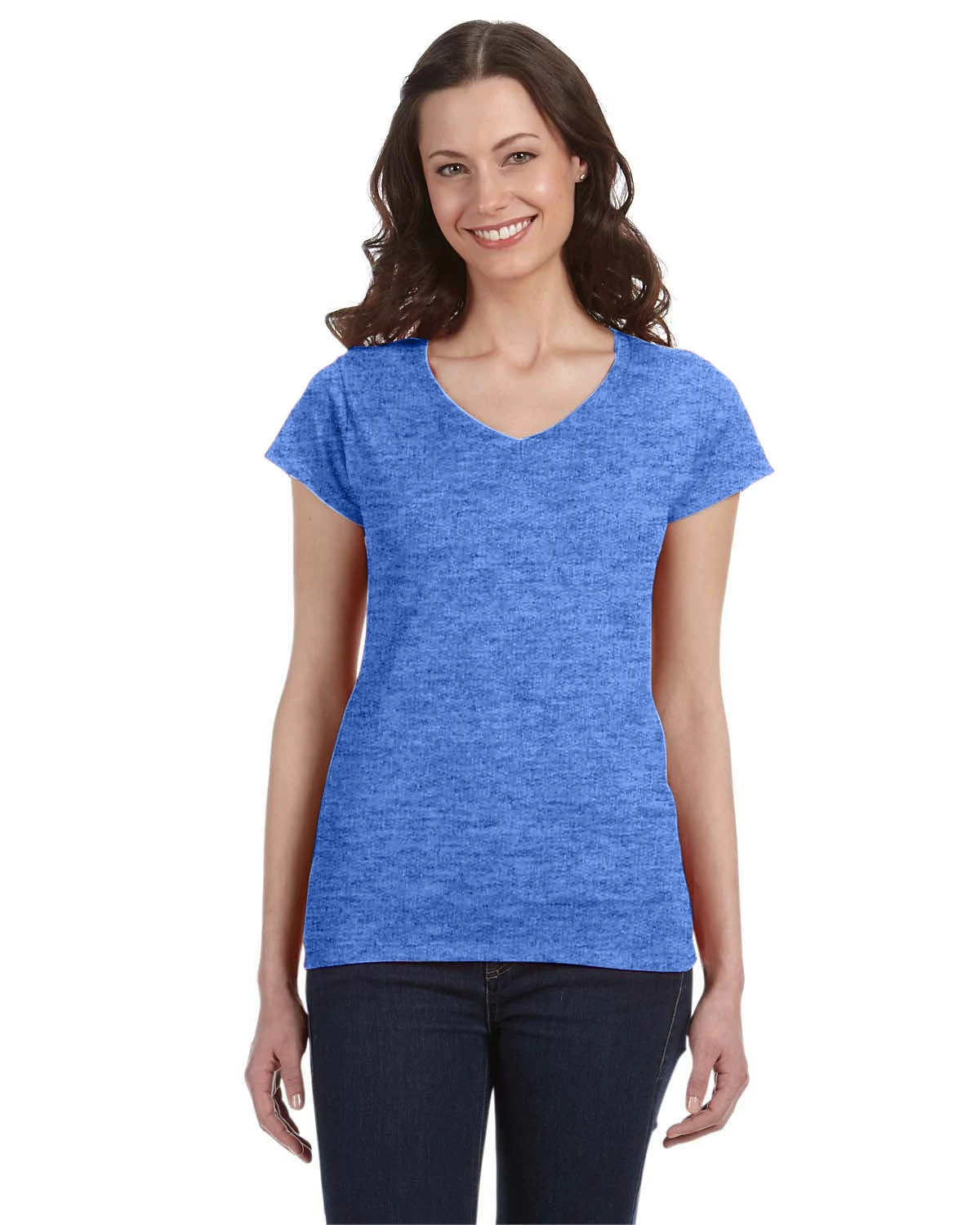 Gildan Ladies' SoftStyle® 4.5 Oz. Fitted V-Neck T-Shirt 14 Gildan Ladies' SoftStyle® 4.5 Oz. Fitted V-Neck T-Shirt - Image 12