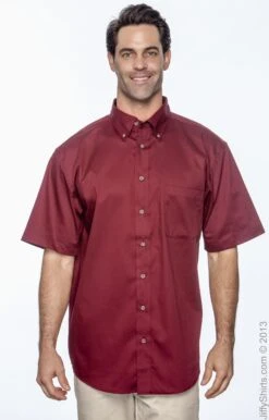 Men's Easy Blend™ Short-Sleeve Twill Shirt With Stain-Release 17 Men's Easy Blend™ Short-Sleeve Twill Shirt With Stain-Release -Jiffyshirts Sales Store 74BEFBE5FB4DEE