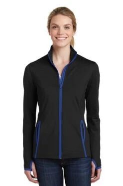 Ladies Sport-Wick Stretch Contrast Full-Zip Jacket -Jiffyshirts Sales Store 777ad2a3d258ca