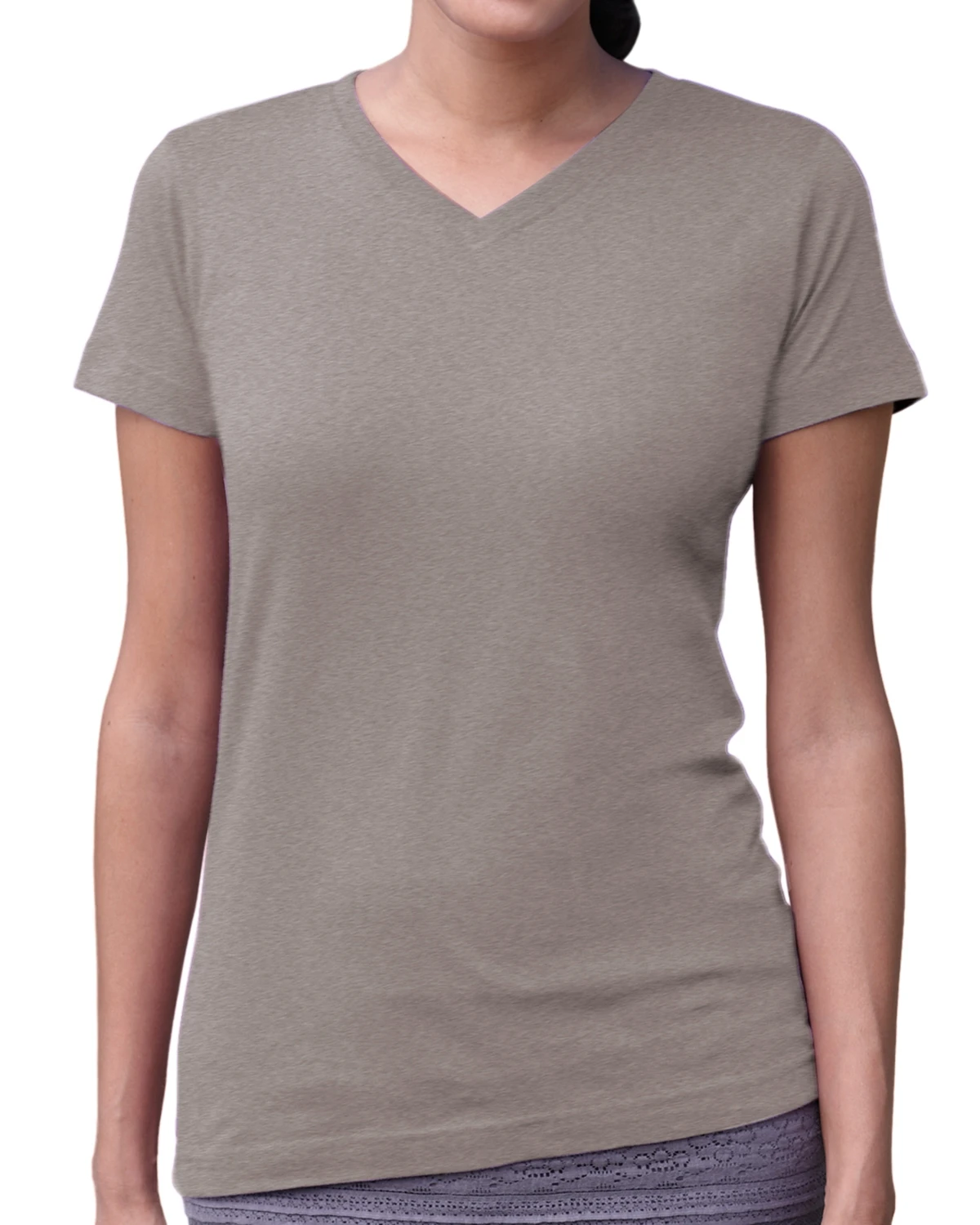 Ladies' V-Neck Fine Jersey T-Shirt 8 Ladies' V-Neck Fine Jersey T-Shirt - Image 6