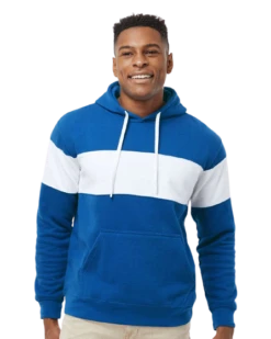 Adult Unisex Varsity Fleece Colorblocked Hooded Sweatshirt 25 Adult Unisex Varsity Fleece Colorblocked Hooded Sweatshirt -Jiffyshirts Sales Store 77cfea52b89a96